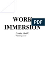 Work Immersion Module