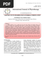 A Review On Standardisation of Herbal Fo