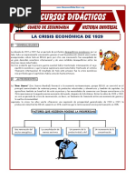 La Crisis Económica de 1929 para Cuarto Grado de Secundaria