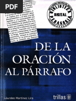 DE LA ORACIÓN AL PÁRRAFO (Libro)