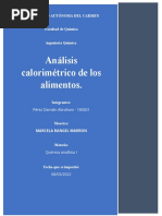 Analisis Calorimetrico de Los Alimentos