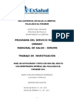 Nivel de Autocuidado y Estilo de Vida Del Adulto Con Hipertensión Arterial Del Policlínico El Porvenir 2010