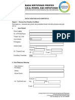 Formulir Pengisian Pendaftaran Asesi