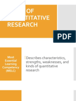 Kinds of Quantitative Research