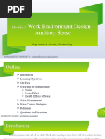 Topic 2 - Part 2 - Work Environment Design - Auditory Sense