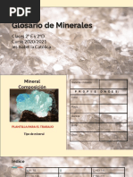 Glosario de Minerales