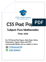 Pure Mathematics 2016