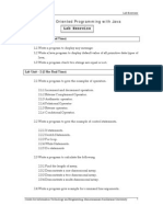 Object Oriented Programming With Java Lab Exercises and Solutions