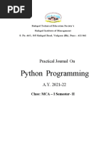 MCA Python Journal