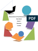 Measurement of Two-Dimensional Figures Elise Wedel Grade: 7 Geometry 2 Weeks