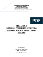 Ejercicios Propuestos de Sistemas Dinámicos Segundo Orden y Orden Superior