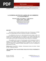 La Pandemia Que Puso en La Agenda de Los Gobiernos A La Salud Pública.