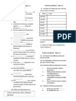 Practice Worksheet Unit 3 Class 4