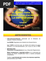 FIEM Fondo para La Internacionalización de La Empresa