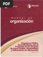 Manual de Organización Del ODAPAS. Atlacomulco