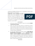 Escrito Inicial - JUICIO ORAL DE JACTANCIA