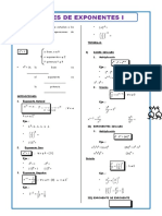 Leyes de Exponentes Potenciación para SEGUNDO de Secundaria