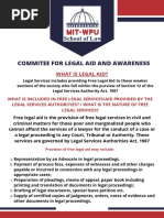 Legal Aid and Awareness