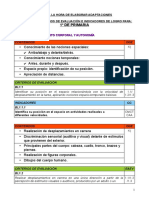 Contenidos e Indicadores de Logro para Elaborar Adaptaciones (Ef 1º)