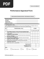 3rd Month Performance Appraisal Form