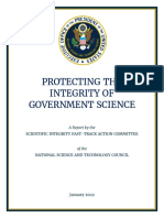 Protecting The Integrity of Government Science - January 2022