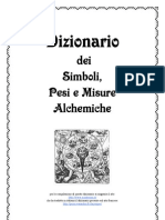 Dizionario Dei Simboli Pesi e Misure Alchemiche