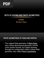 Sets of Axioms and Finite Geometries