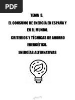 03 El Consumo de Energía, Criterios y Técnicas de Ahorro y E. Alternativas