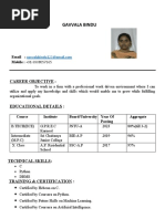 Bindu Resume