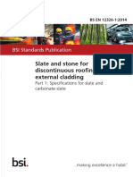 EN 12326-1-2014 - Slate and Stone For Discontinuouos Roofin and External Cladding. Part 1 - Specifications For Slate and Carbonate Slate