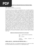 Prescripción en Un Proceso Penal