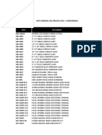 Lista de Precios Arthrex Consumibles 2022