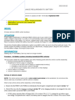 Model: Battery Maintenance Requirements: Battery Care 2022-03-02