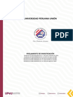 Universidad Peruana Unión: Reglamento de Investigación