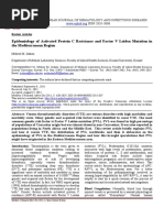 Jadaon - 2011 - Epidemiology of Activated Protein C Resistance and Factor V Leiden Mutation in The Mediterranean Region