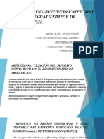 CREACIÓN DEL IMPUESTO UNIFICADO BAJO EL RÉGIMEN SIMPLE Diapositivas