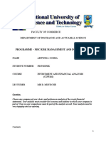 Artwell Gosha - Investment and Financial Analysis Assignment