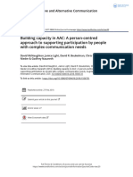 Building Capacity in AAC A Person Centred Approach To Supporting Participation by People With Complex Communication Needs