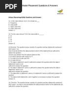 Infosys Model Placement QA