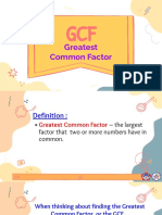 Greatest Common Factor (GCF) and Least Common Multiple (LCM)