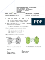 Activity No. 10 Relations and Functions