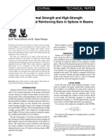 Bond Between Normal Strength and High-Strength Concrete (HSC) and Reinforcing Bars in Splices in Beams