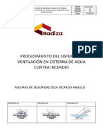 Procedimiento Del Sistema de Ventilación en Cisterna de Agua Contra Incendio