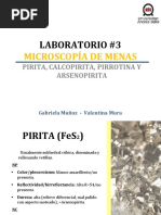 Lab 3. Pirita, Calcopirita, Arsenopirita y Pirrotina