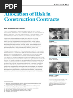 Allocation of Risk in Construction Contracts