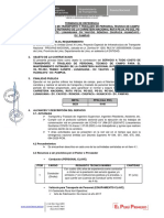 TDR Transporte y Traslado Personal Tecnico