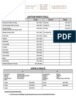 Daftar Menu Stall 2022