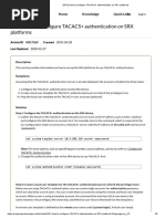 (SRX) How To Configure TACACS+ Authentication On SRX Platforms