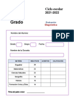 Examen Diagnostico 6grado 2021 2022