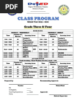 Class Program Grade 3 4